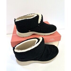 Easy Spirit SE Brindle2 Women’s Booties Black Size 9 Wide Comfort Fleece Lined